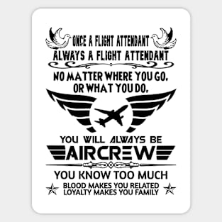 A Tribute to Flight Attendants Sticker